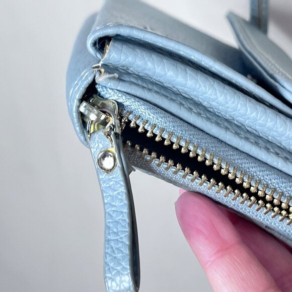 Taomicmic Womens Light Blue Crossbody Wallet Purse With Adjustable Strap & Card - Picture 3 of 6